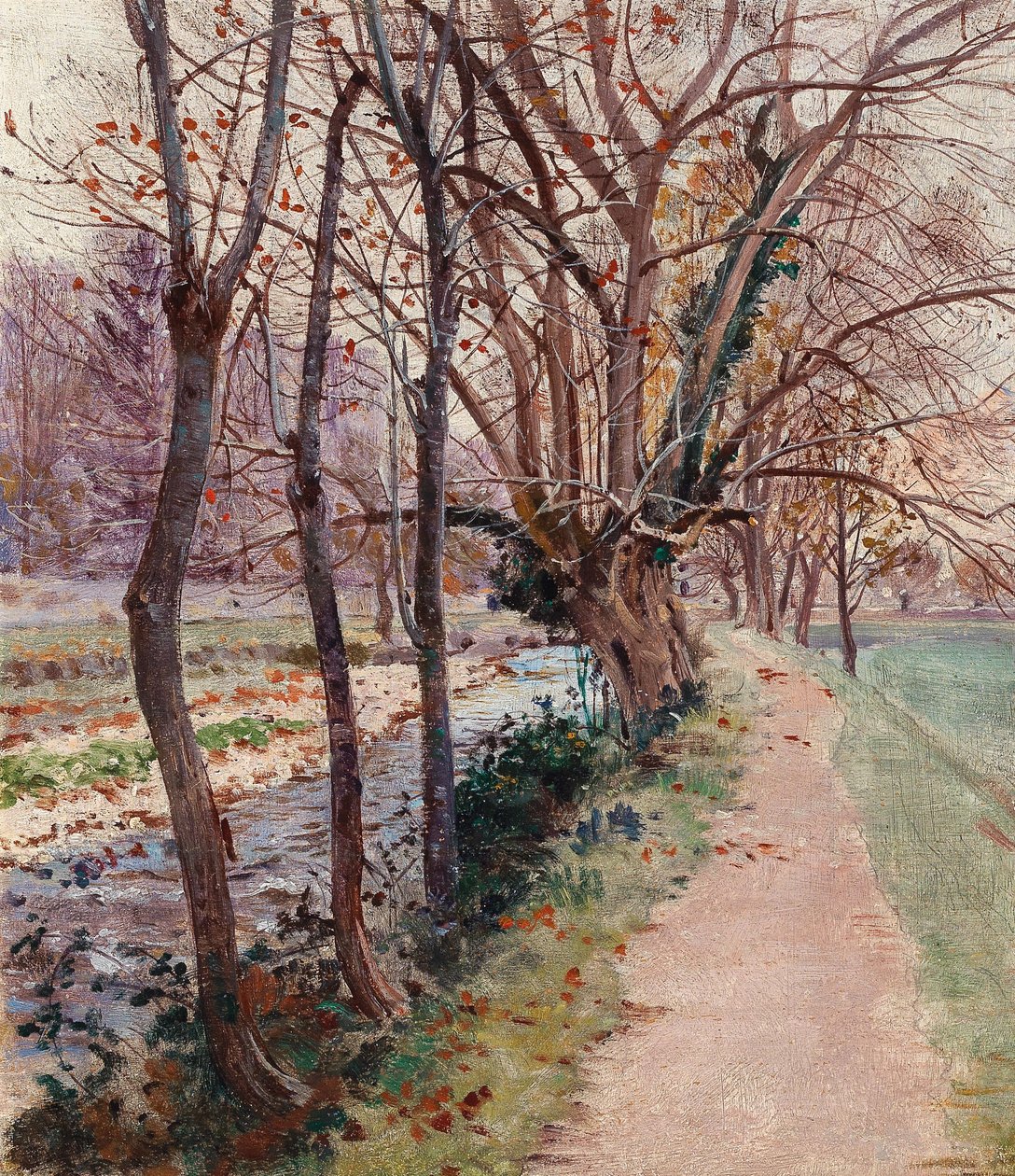 Allee am Bach Aleja drzew nad strumieniem autorstwa Theodor von Hormann
