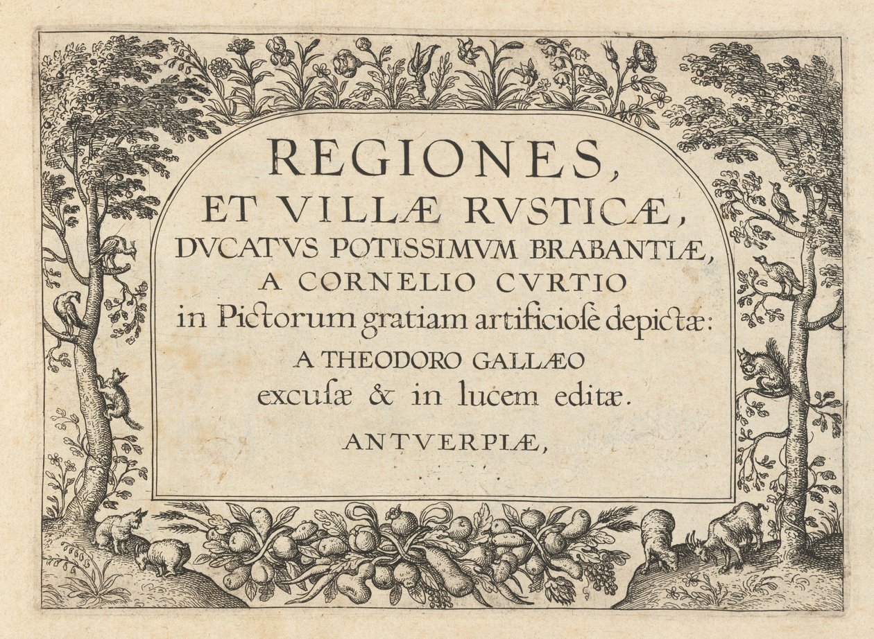 Strona tytułowa „Regiony wiejskie i wsie” autorstwa Theodor Galle