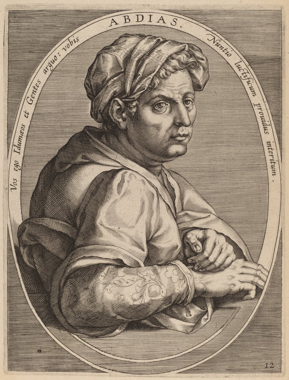 Abdiasz autorstwa Theodor Galle after Jan van der Straet