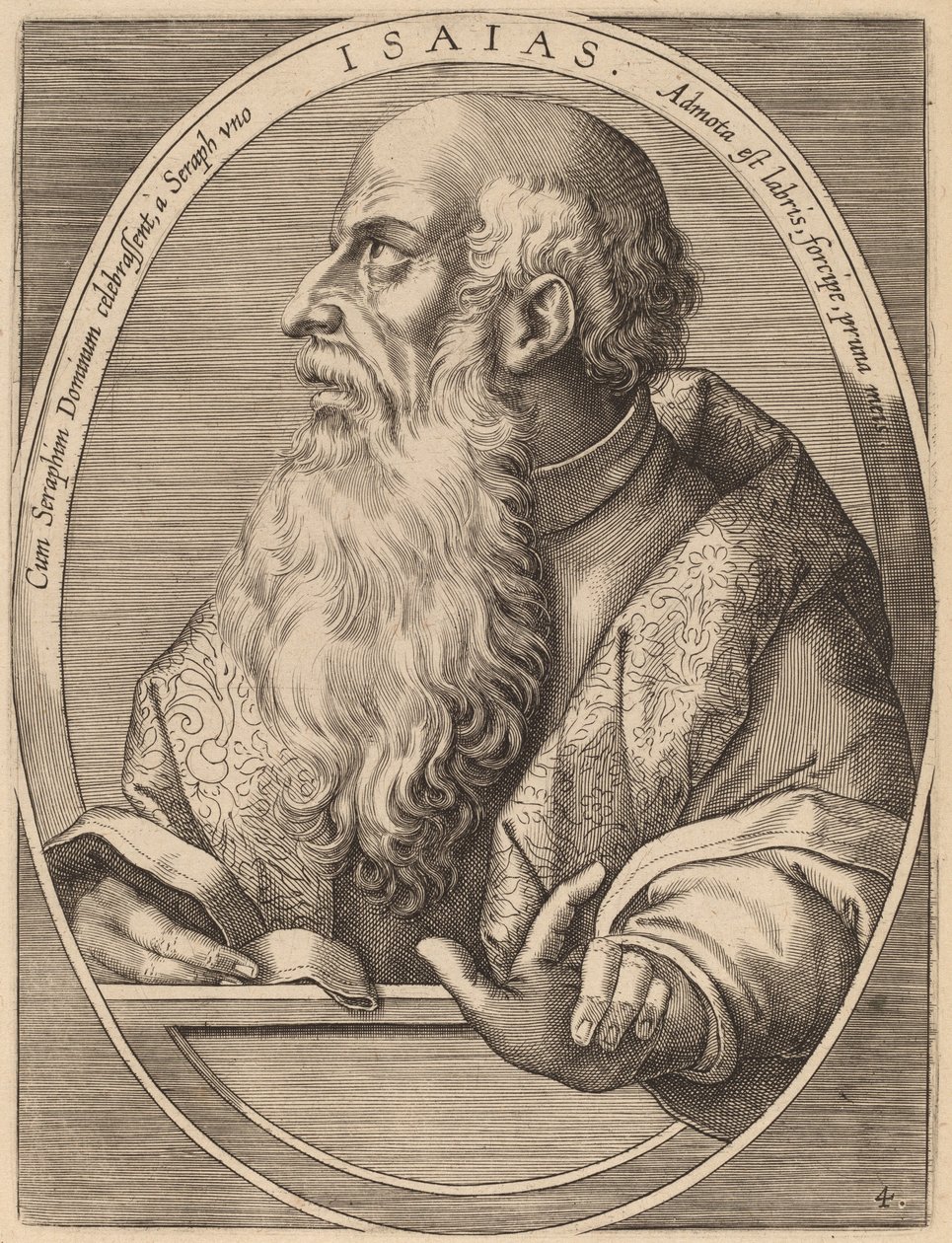 Izajasz autorstwa Theodor Galle after Jan van der Straet