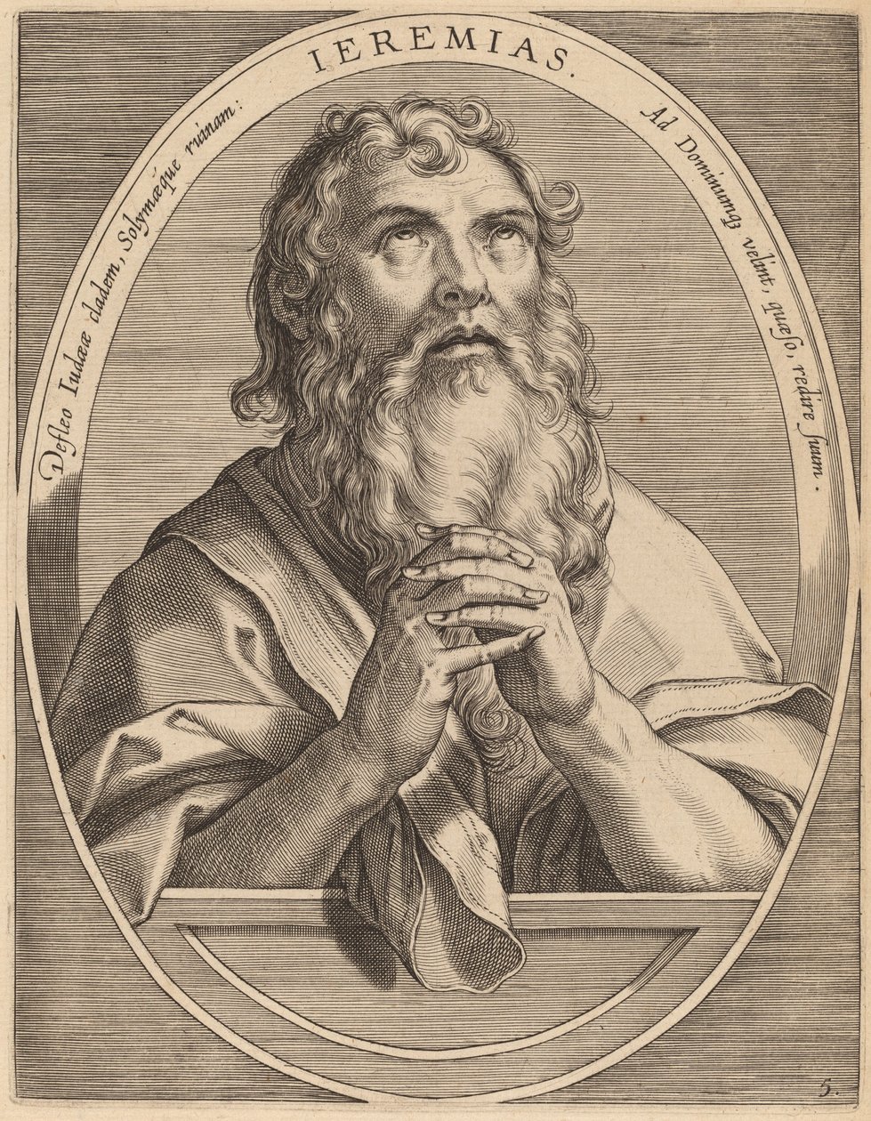 Jeremiasz autorstwa Theodor Galle after Jan van der Straet