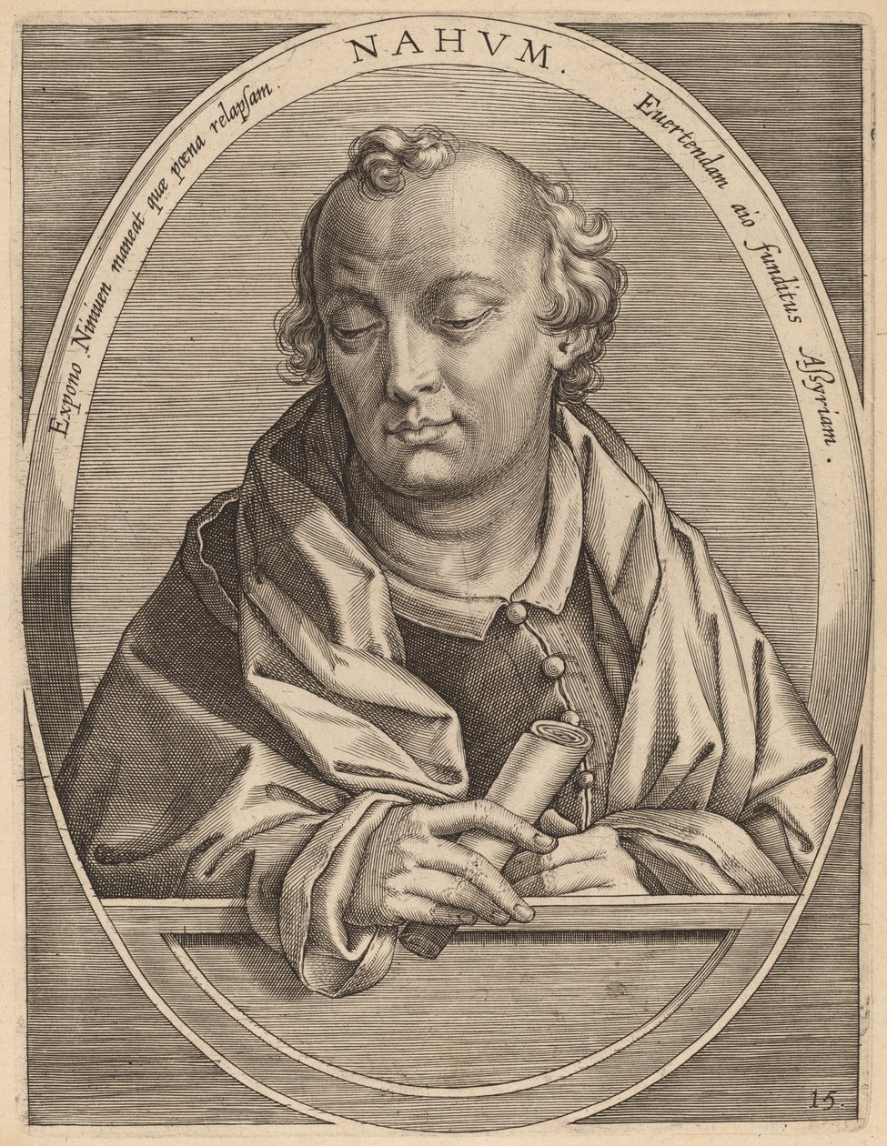 Nahum autorstwa Theodor Galle after Jan van der Straet