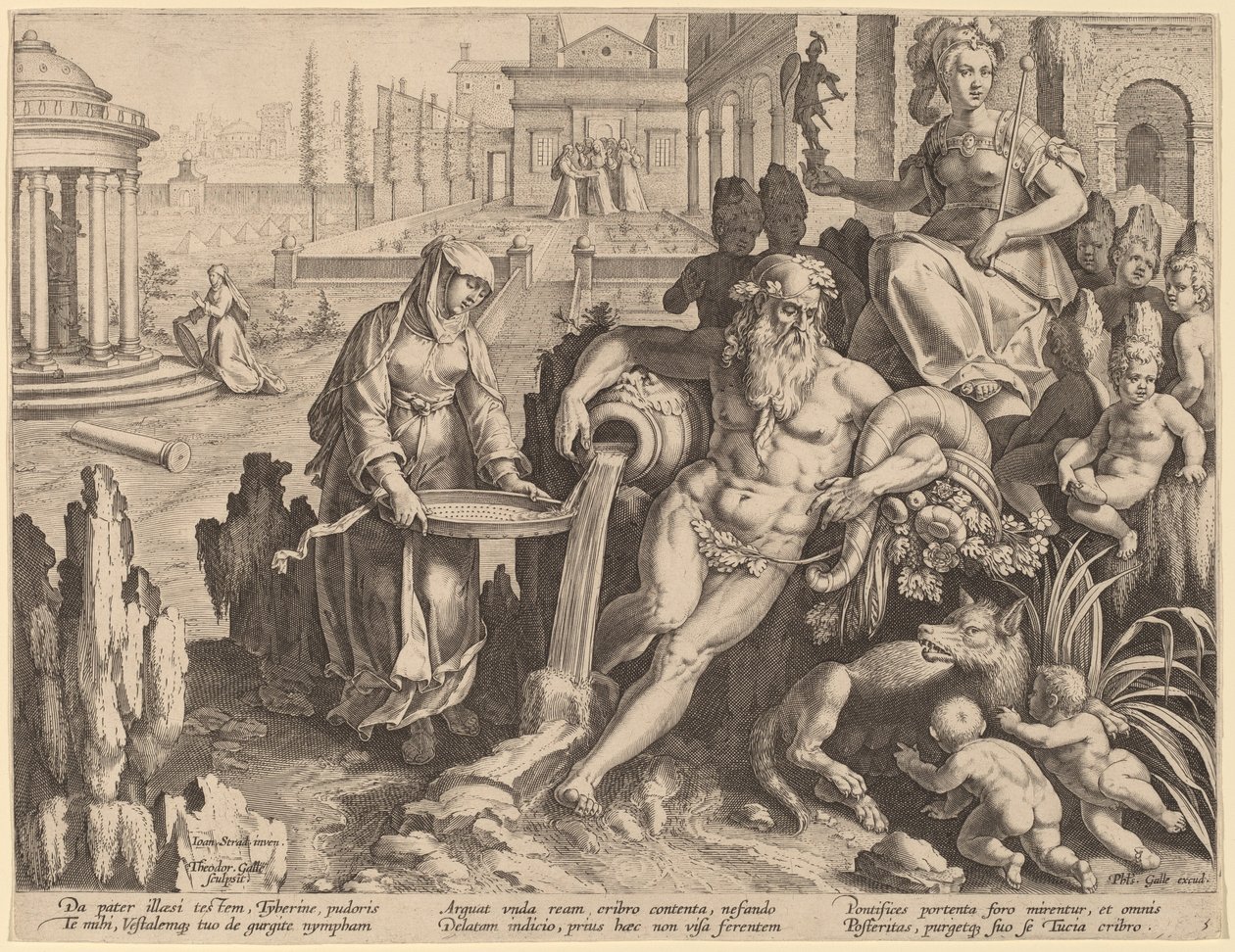 Westalka Tuccia autorstwa Theodor Galle after Jan van der Straet