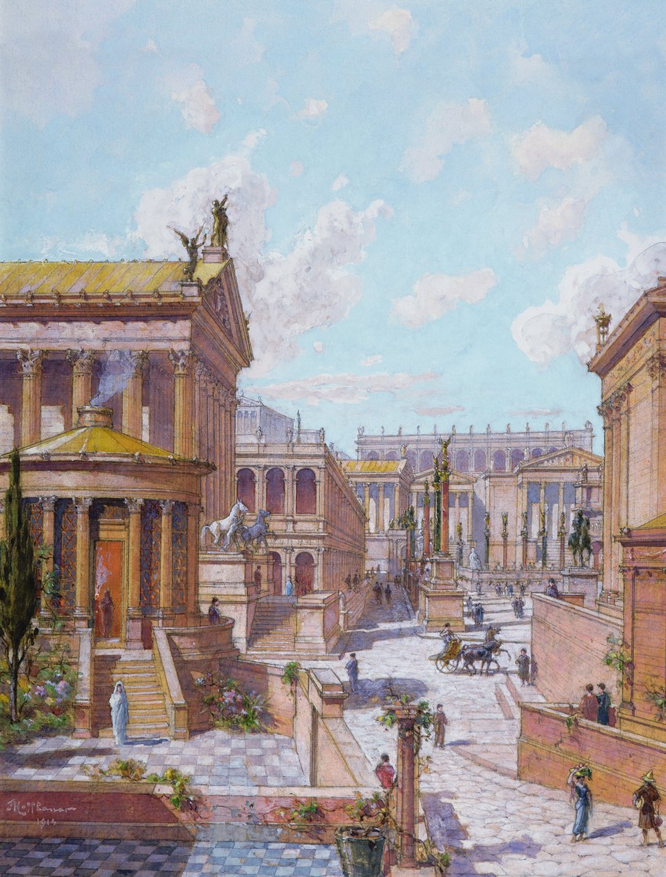 Forum Rzymskie Starożytności, 1914 autorstwa Theodor Josef Hubert Hoffbauer