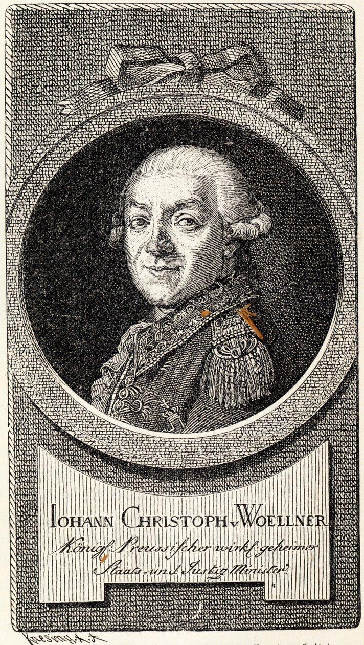 Johann Christoph von Woellner 1732-1800. autorstwa Theodor Knesing