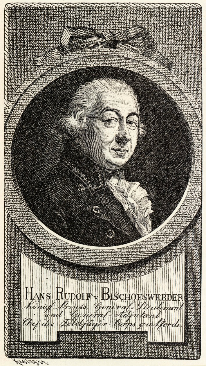 Johann Hans Rudolf von Bischoffwerder 1741-1803. autorstwa Theodor Knesing
