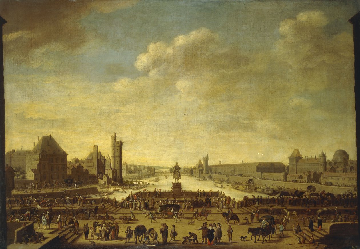 Widok na Paryż z Point de la Cite, autorstwa Theodor Matham