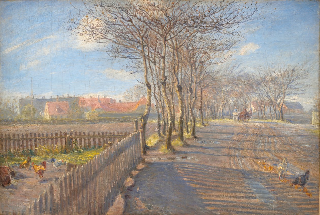 Country Lane z drzewami. Kastrup autorstwa Theodor Philipsen
