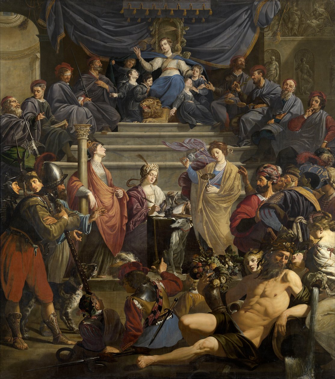 Alegoria Trybunału Sprawiedliwości „Gedele” w Gandawie, ok. 1627-28 (olej na płótnie) autorstwa Theodor Rombouts
