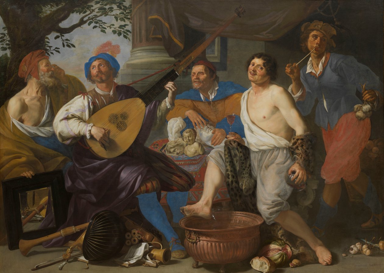 Alegoria dos Cinco Sentidos Polonês autorstwa Theodor Rombouts
