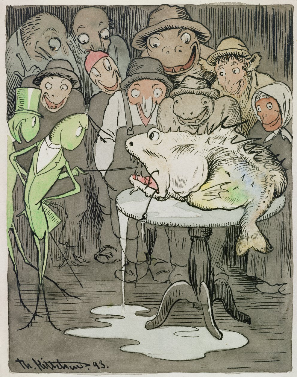 Rzadkie zwierzę autorstwa Theodor Kittelsen