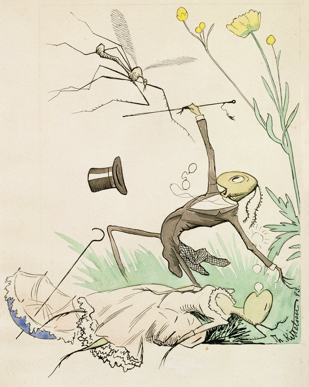 Atak autorstwa Theodor Kittelsen
