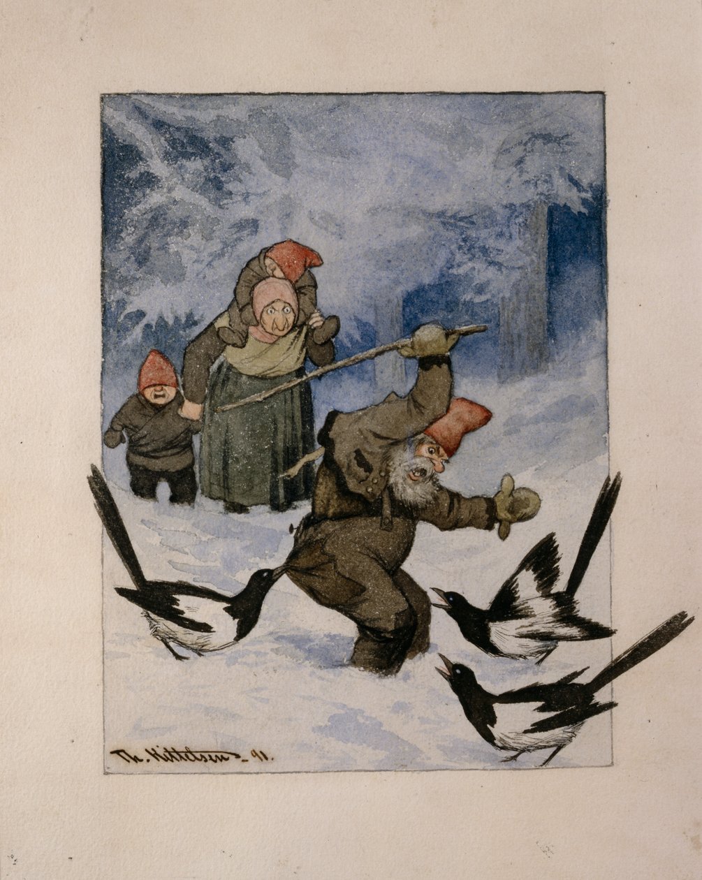Atak autorstwa Theodor Kittelsen