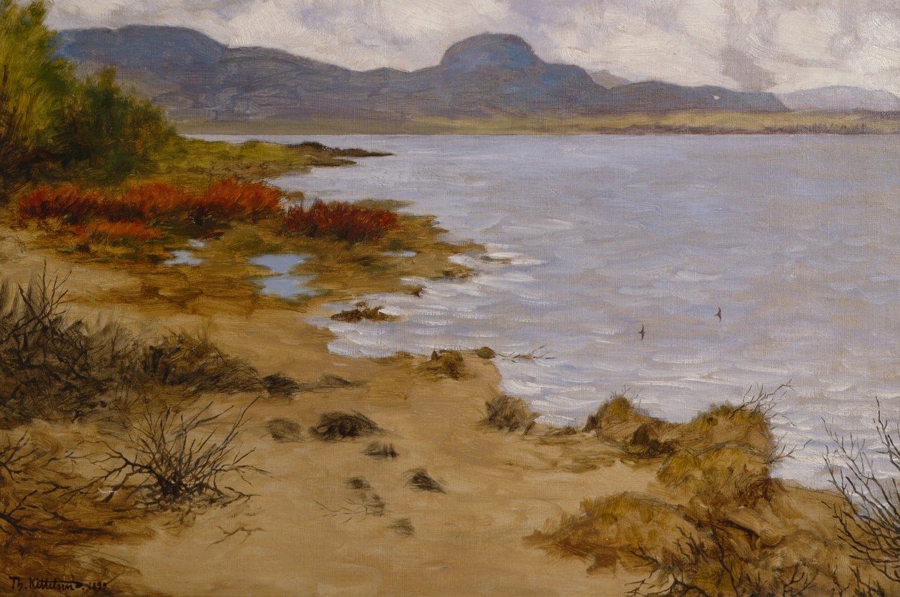 Sekcja plaży w Soneren (Andersnatten) autorstwa Theodor Kittelsen