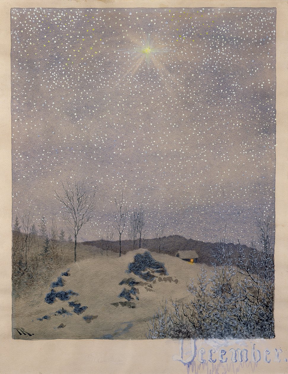 Grudzień autorstwa Theodor Kittelsen