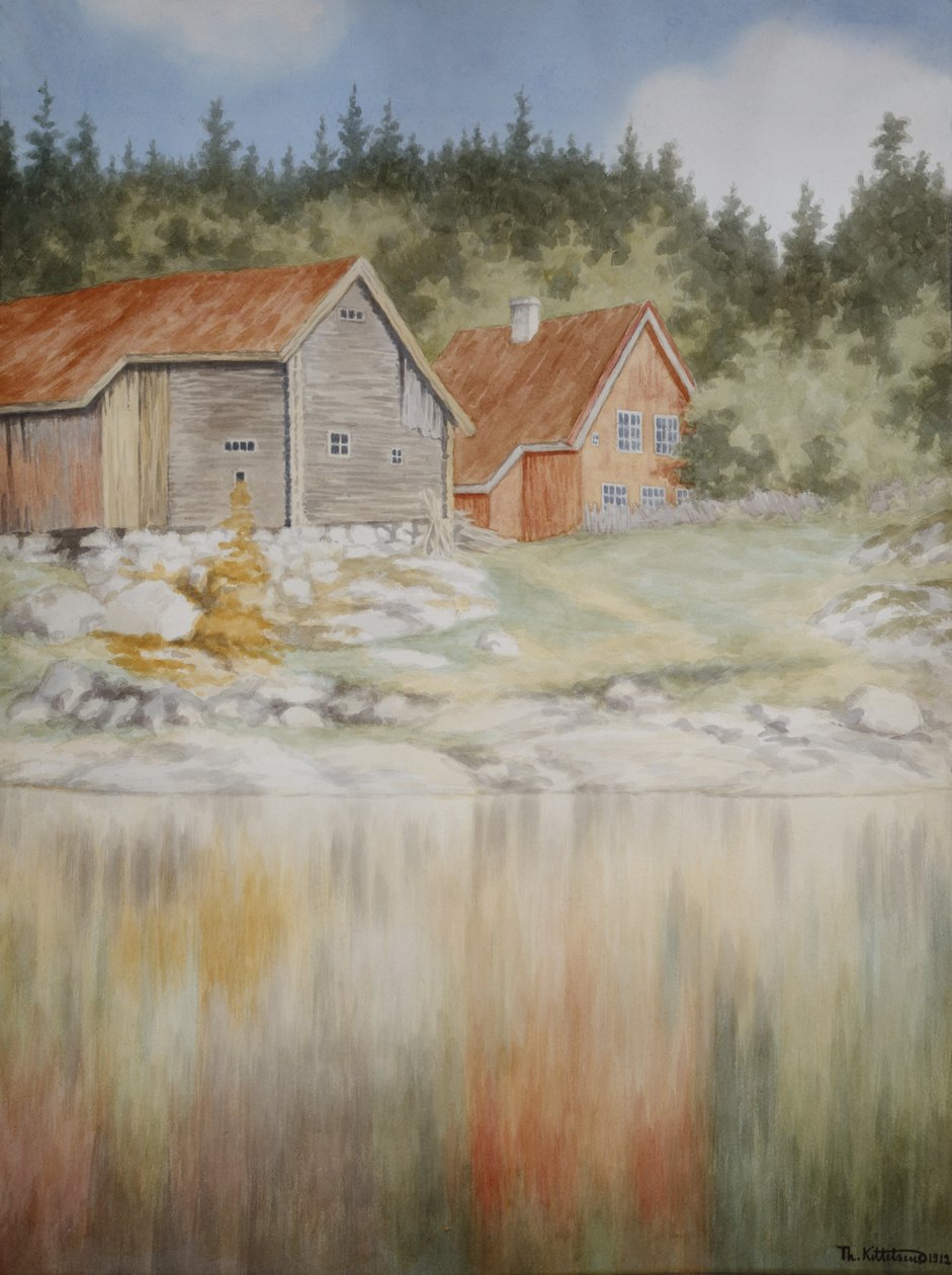 Od Gopledal w Farris (akwarela na papierze) autorstwa Theodor Kittelsen