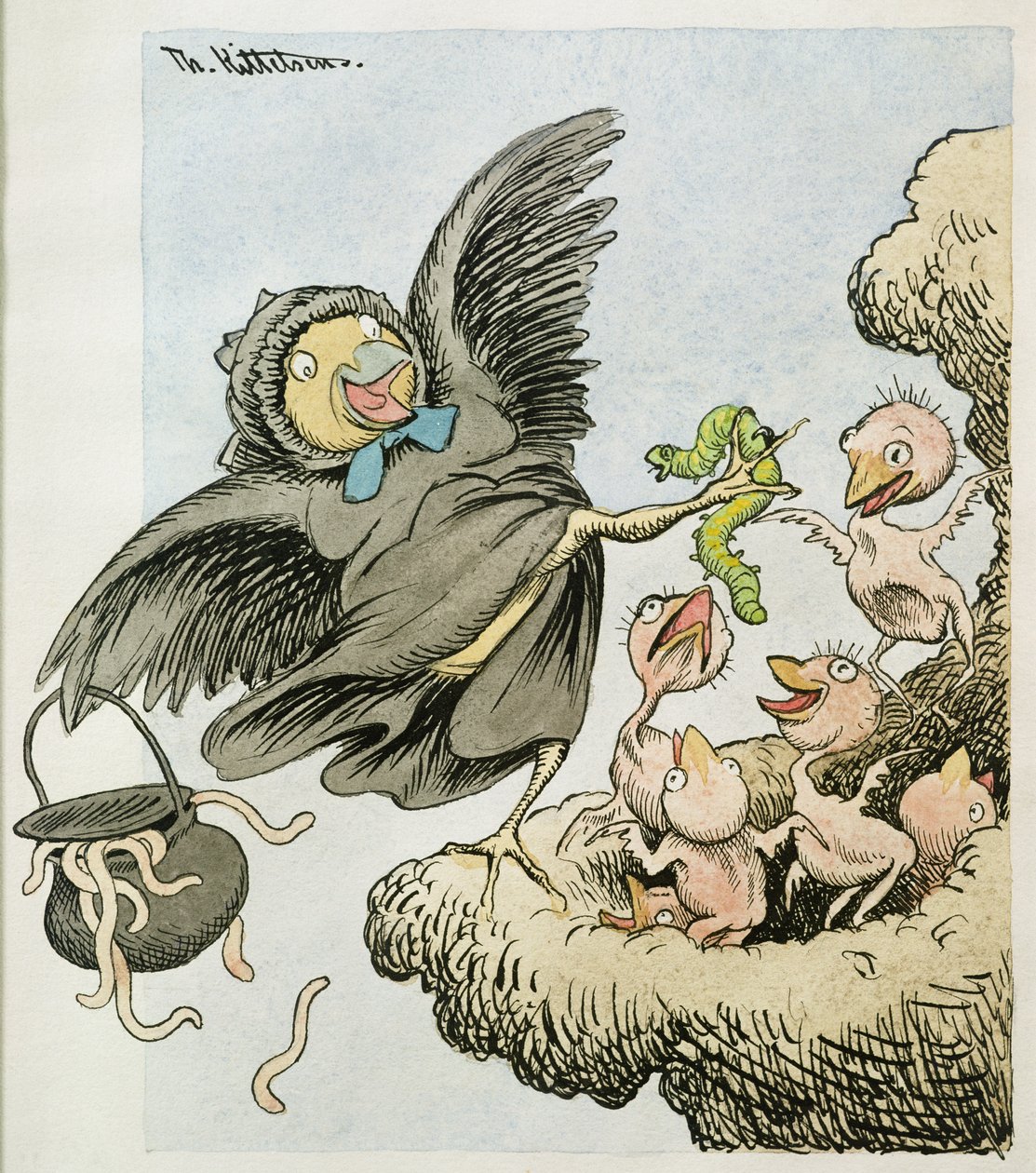 Oto dzieci z jedzeniem? autorstwa Theodor Kittelsen