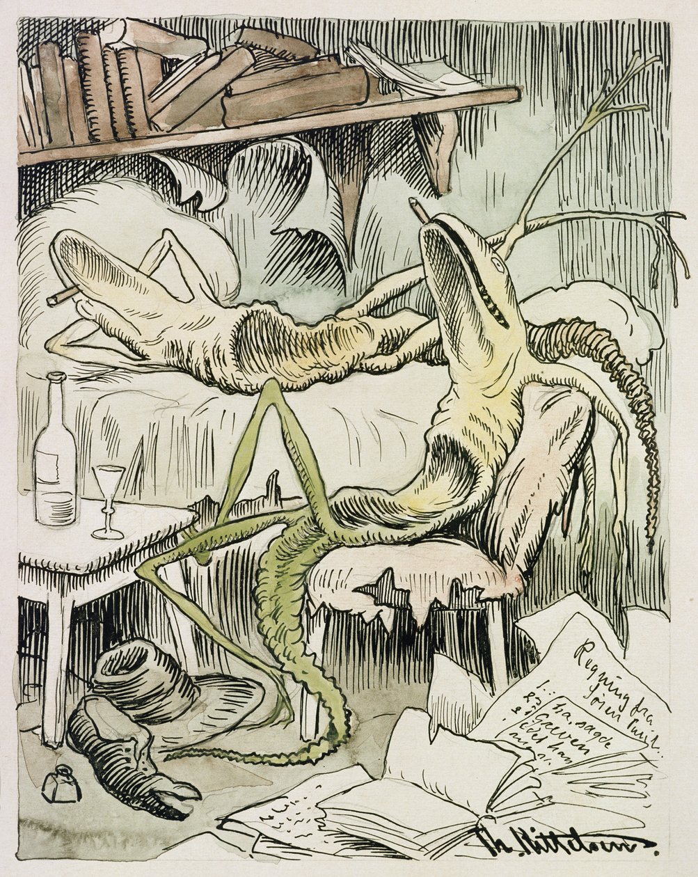 Grypa literacka autorstwa Theodor Kittelsen