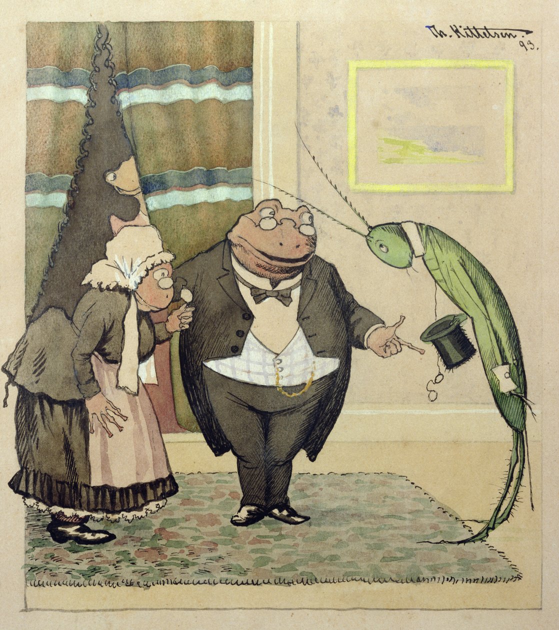 Młody pan Green składa wizytę autorstwa Theodor Kittelsen