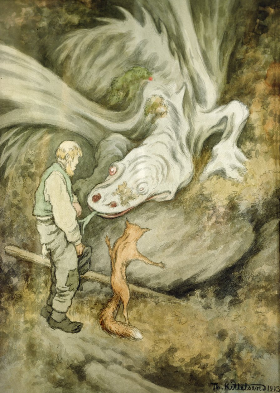 Świat nie płaci inaczej mój drogi smoku autorstwa Theodor Kittelsen