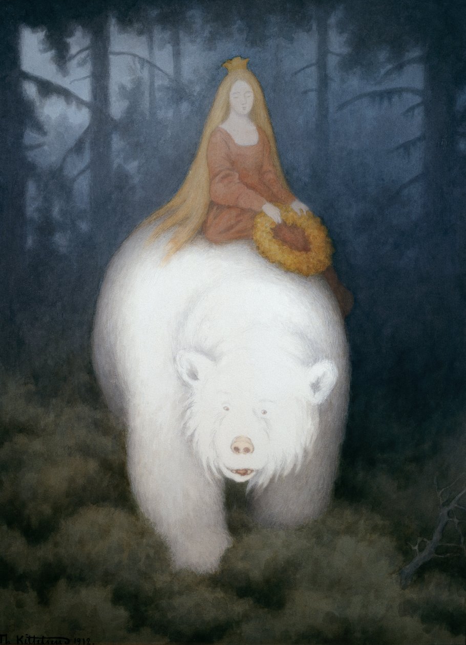 Biały Niedźwiedź Król Valemon autorstwa Theodor Kittelsen