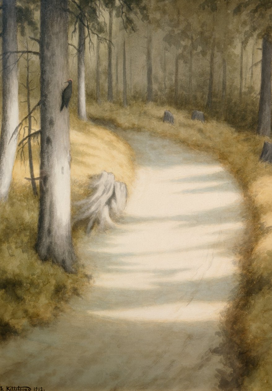 Dzięcioł autorstwa Theodor Kittelsen