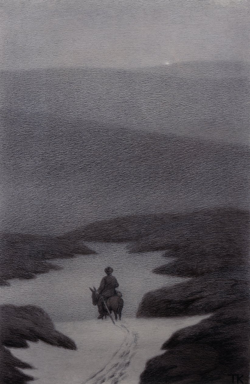Tak, widzę coś daleko, powiedział chłopiec, jego migotanie autorstwa Theodor Kittelsen