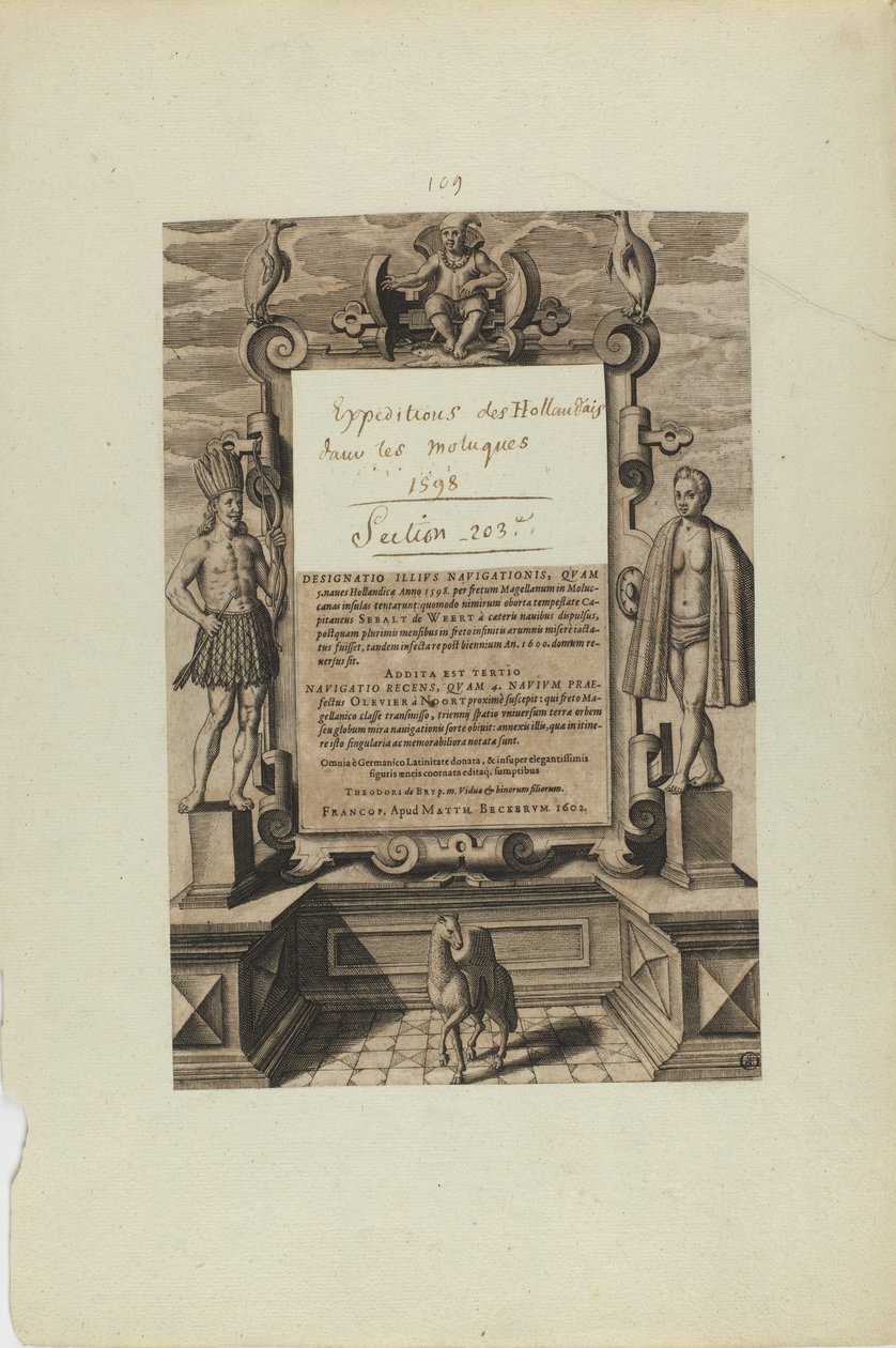 (Strona tytułowa) (z książki Americae) autorstwa Theodor de Bry