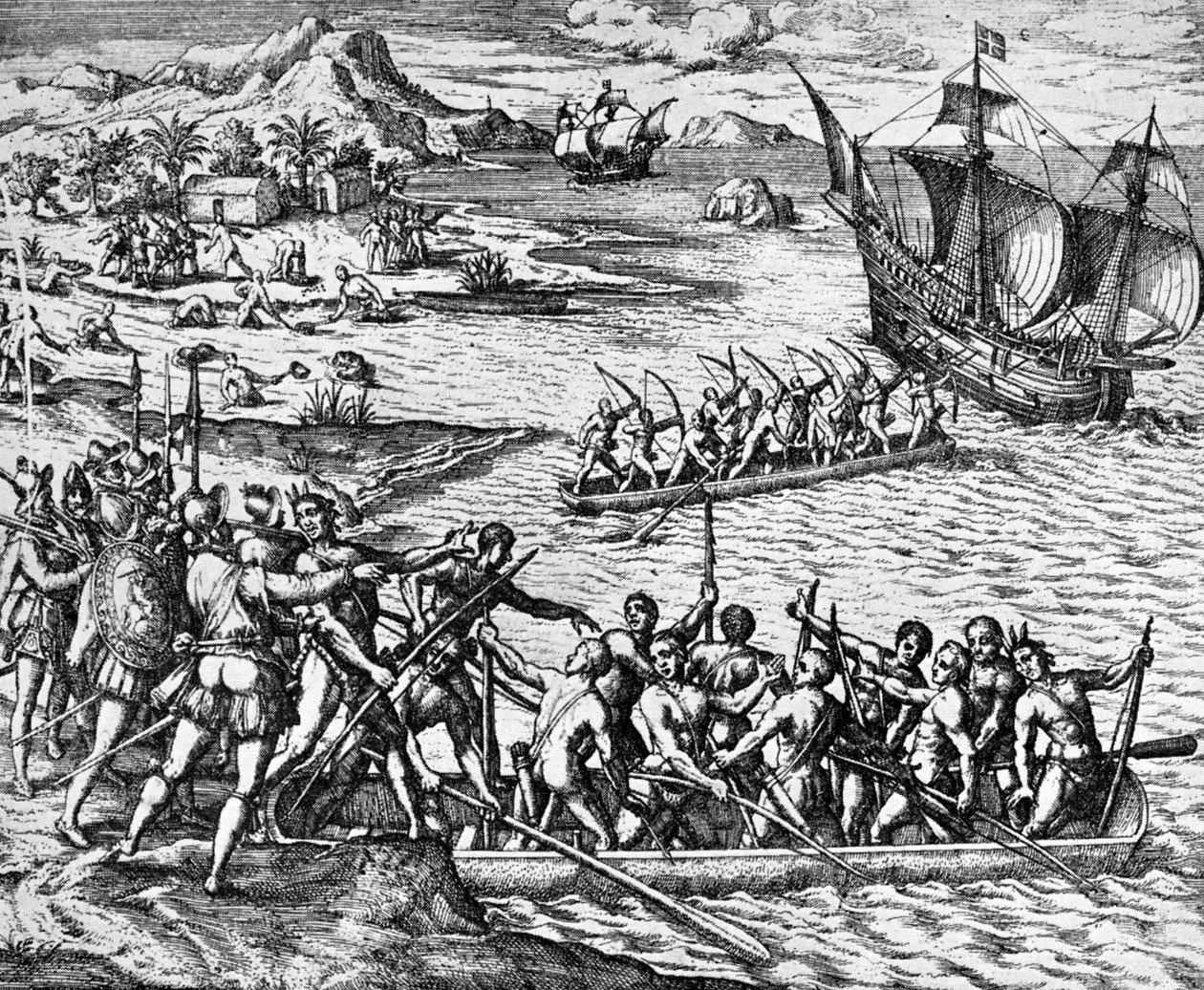 „Atak Indian”, La Herradura opublikowany w 1930 r. (rycina) autorstwa Theodor de Bry
