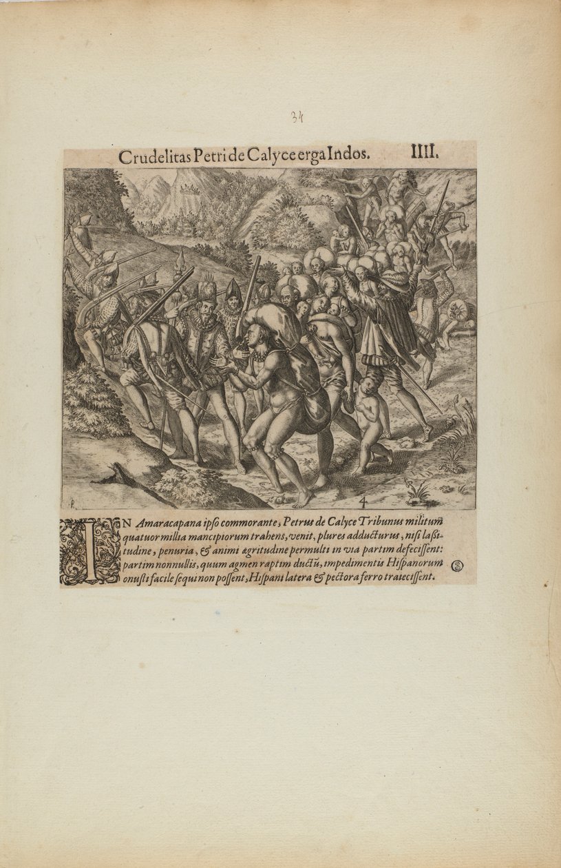 Crudelitas Petride Calyce Erga Indos. III. (z książki Americae, część czwarta) autorstwa Theodor de Bry