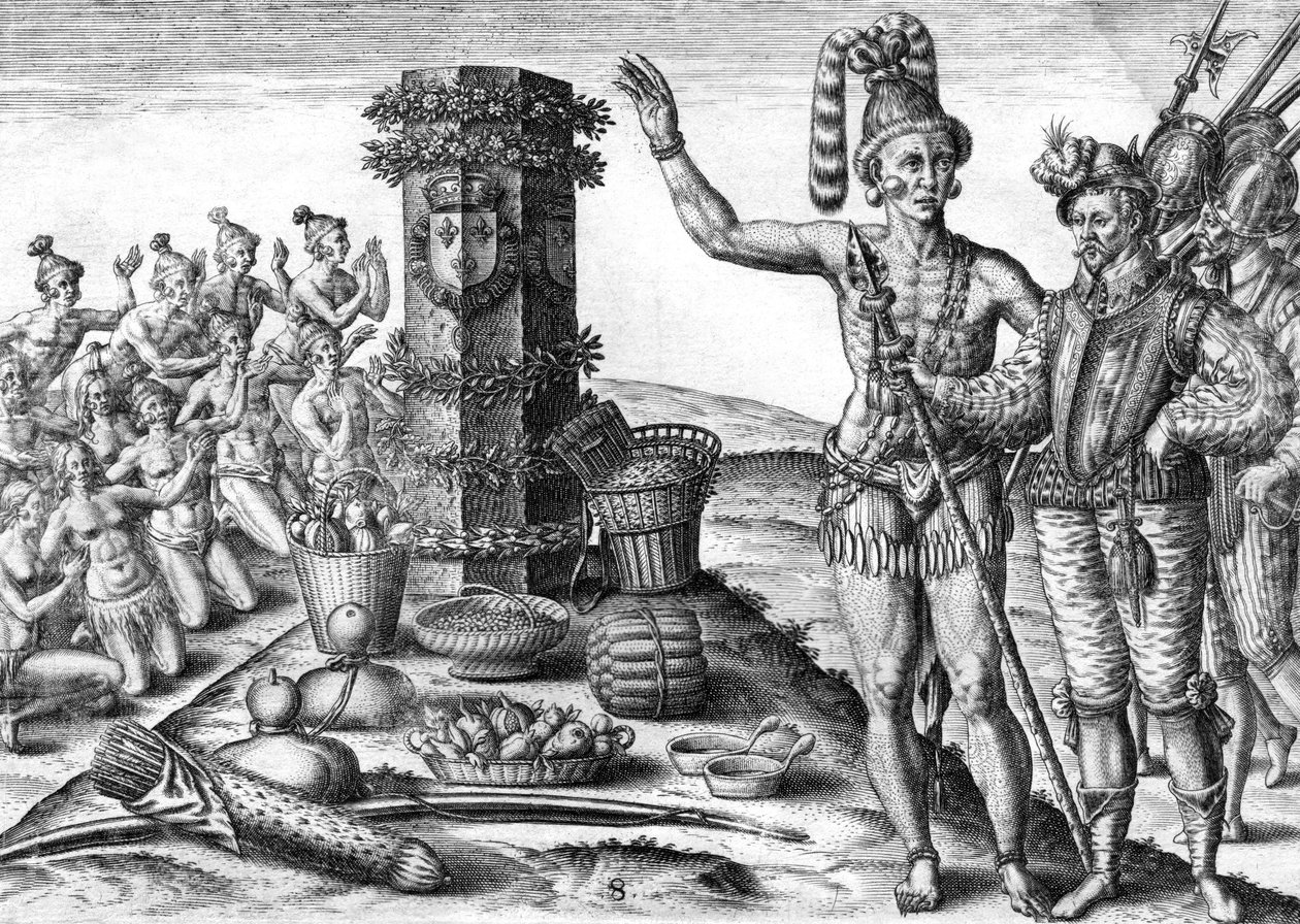 Indianie z Florydy autorstwa Theodor de Bry