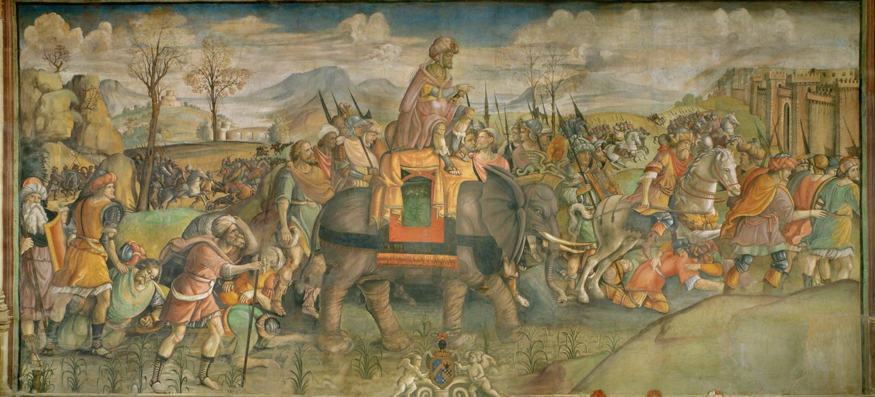 Hannibal we Włoszech Fresk ... (fresk) autorstwa Theodor de Bry