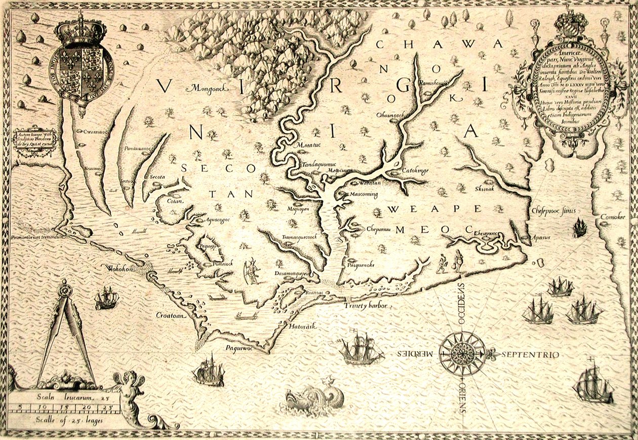 Mapa z 1590 r. Wyryta przez Theodore