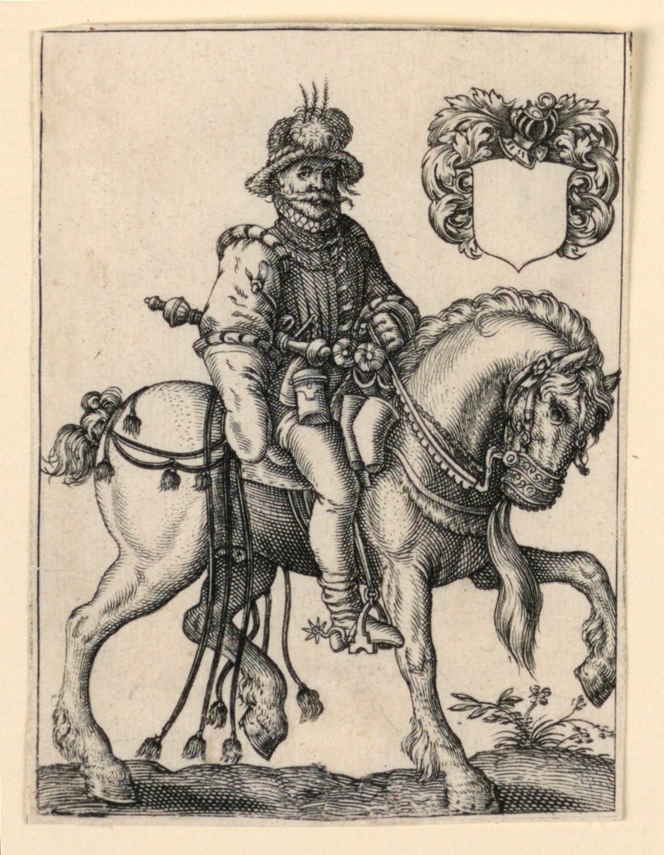 Szlachetny na koniu autorstwa Theodor de Bry