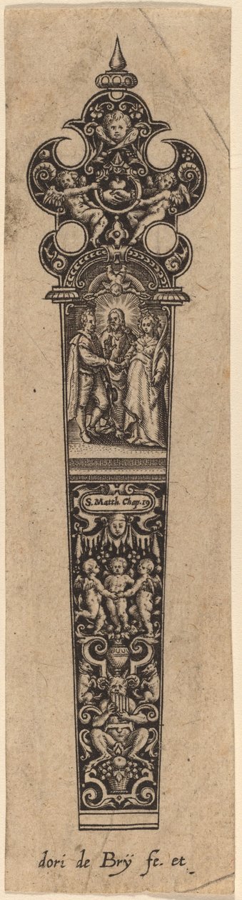 Ozdoba na rękojeść noża autorstwa Theodor de Bry