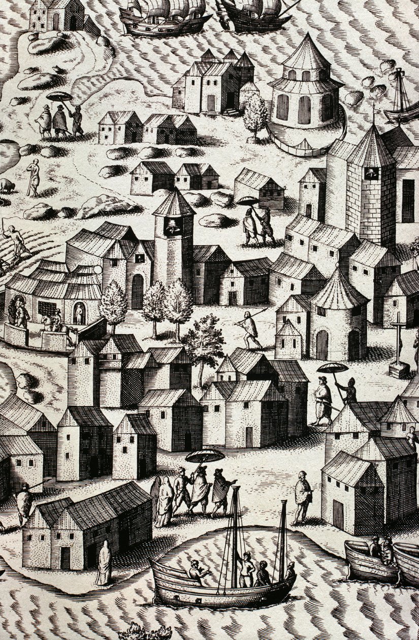 Port Makao W Chiny autorstwa Theodor de Bry