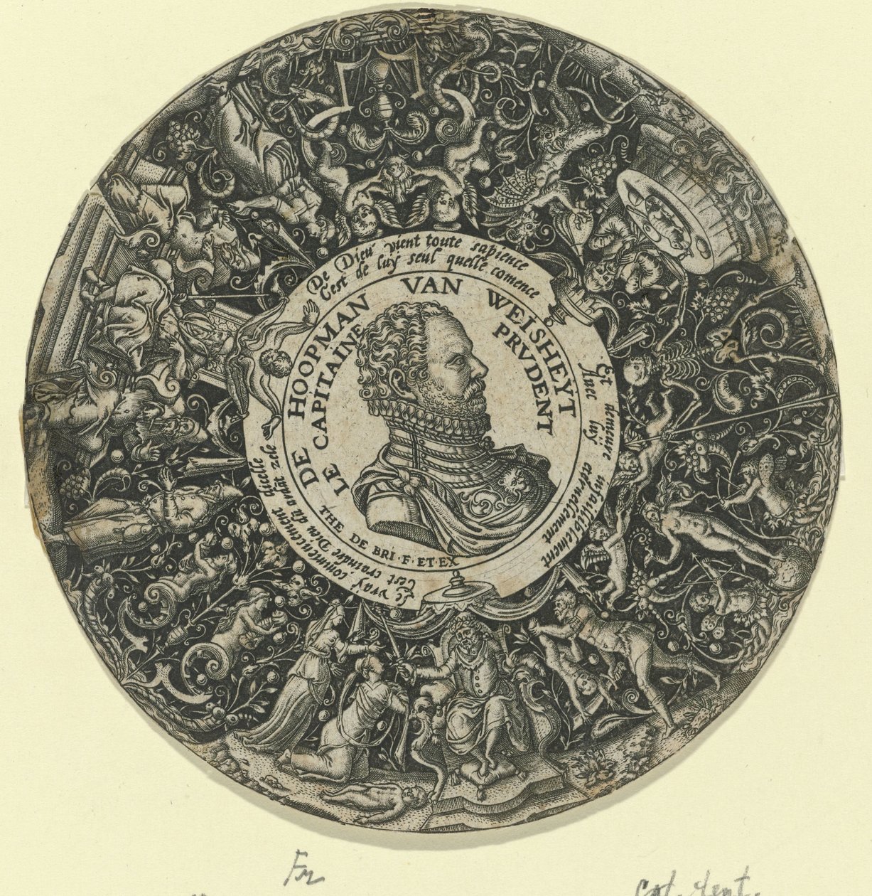 Portret Wilhelma I, księcia Orange De Hoopman van Weisheyt / Le Capitaine Prudent (tytuł na obiekcie) autorstwa Theodor de Bry