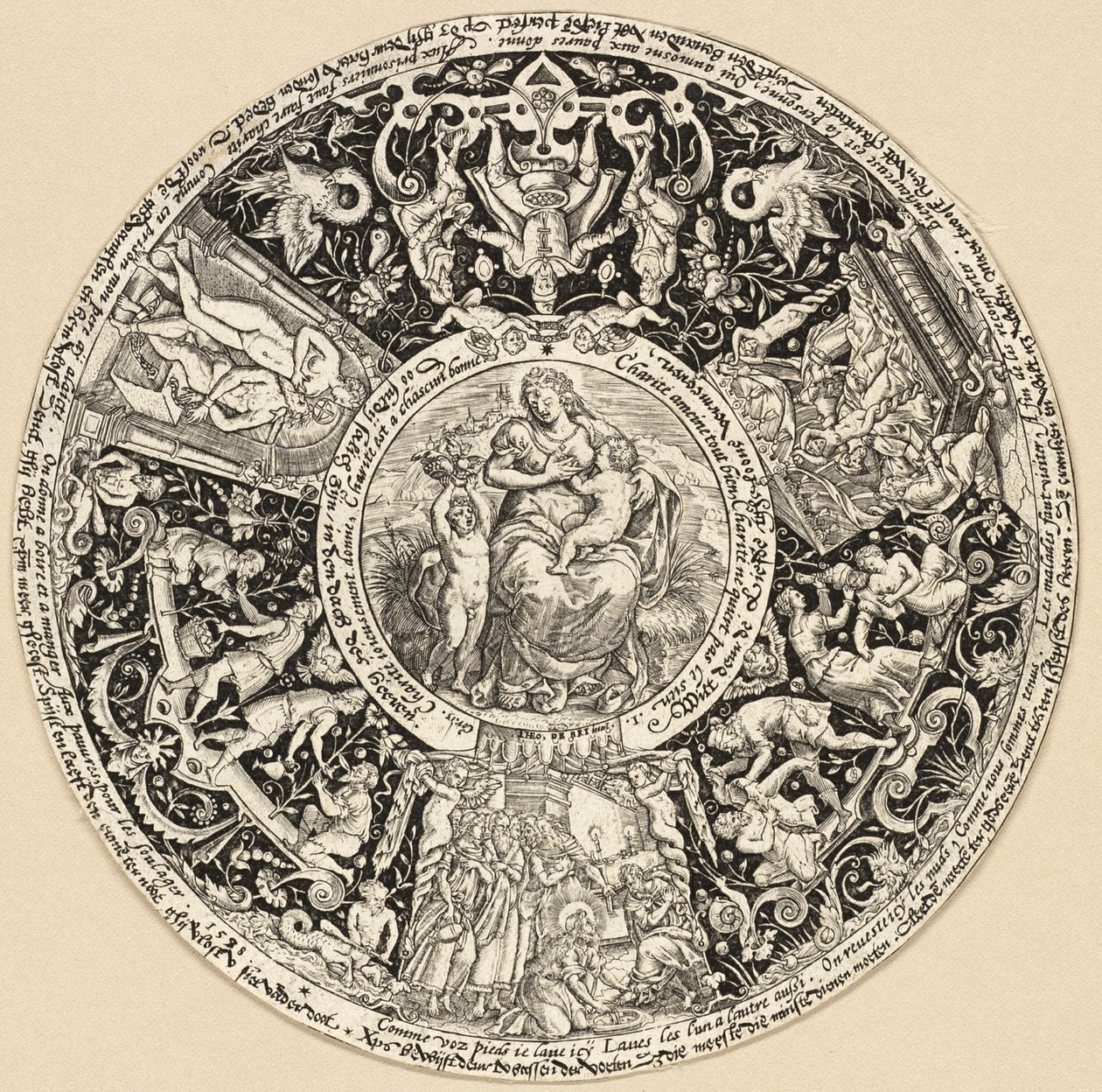 Siedem dzieł miłosierdzia autorstwa Theodor de Bry
