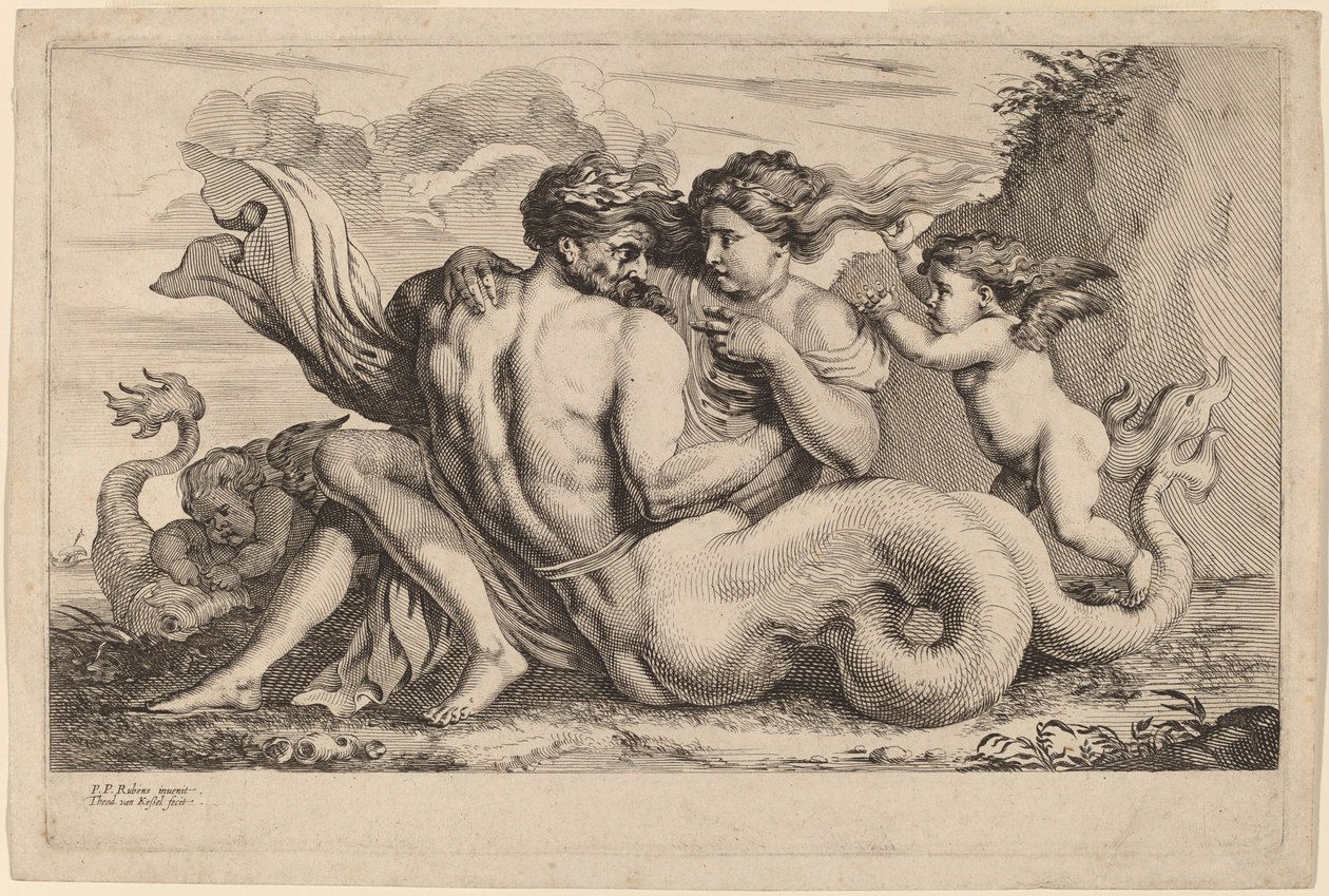 Syrena i Tryton autorstwa Theodor van Kessel after Sir Peter Paul Rubens