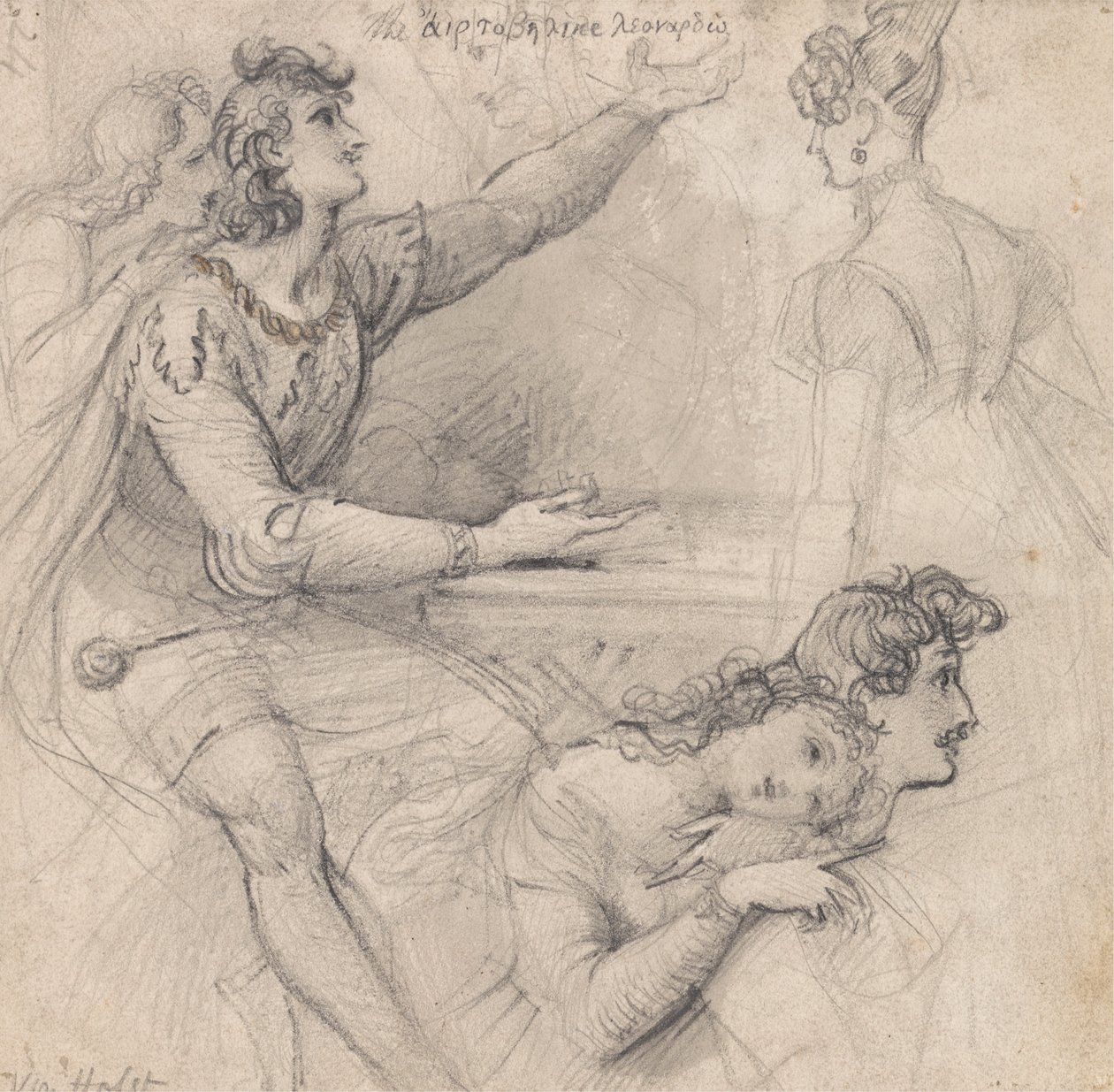 Arkusz szkiców - studia teatralne autorstwa Theodor von Holst