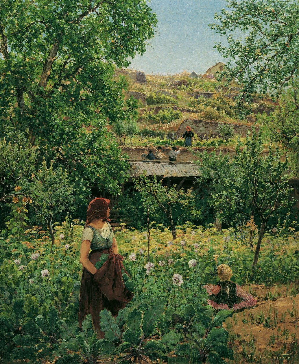 dziewczyna w maku autorstwa Theodor von Hormann