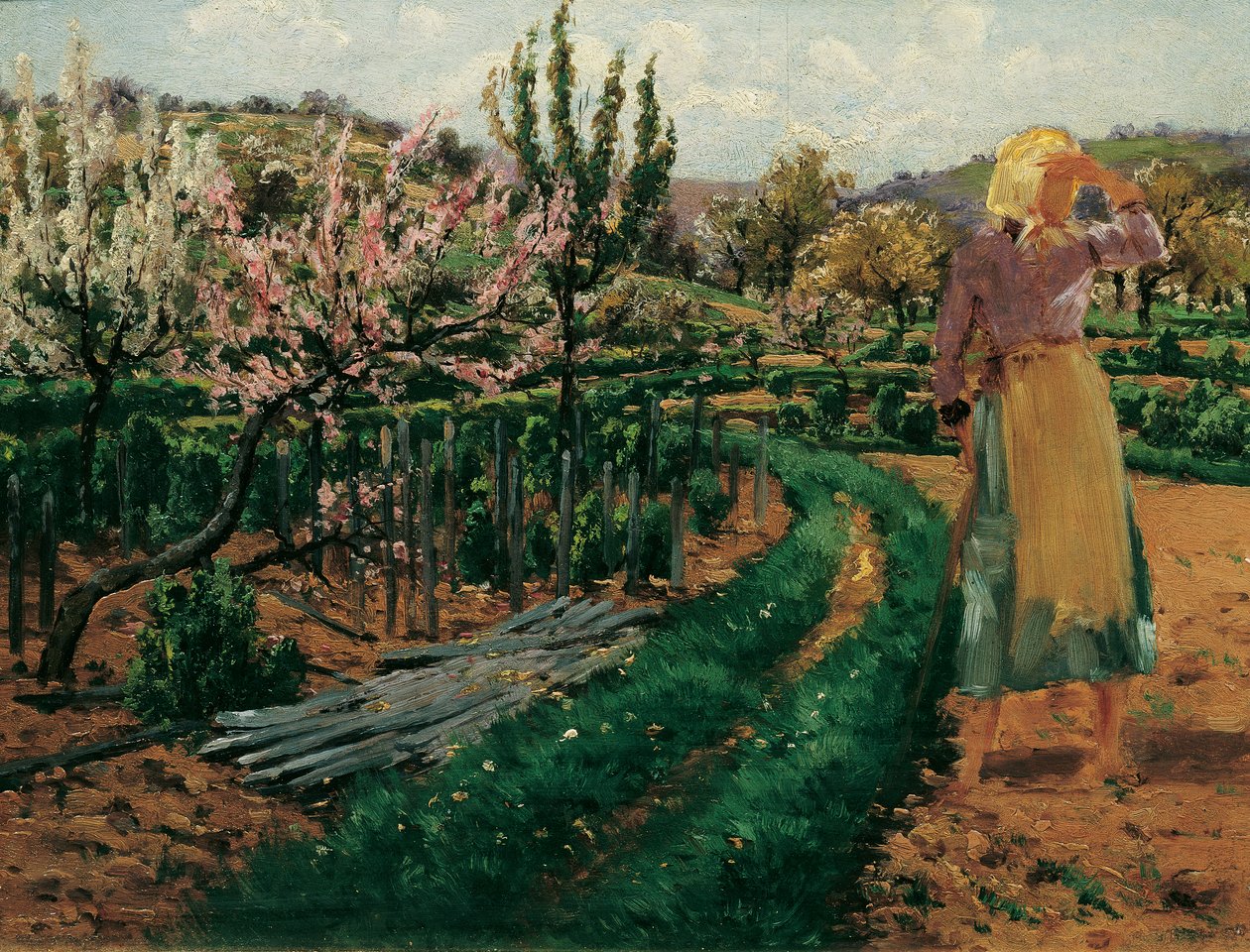 Dziewczyna w sadzie autorstwa Theodor von Hormann