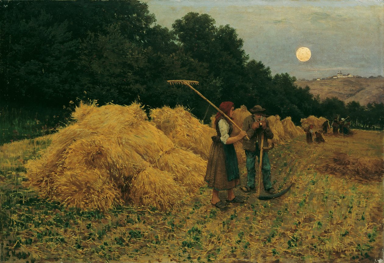 Wschód księżyca po żniwach I autorstwa Theodor von Hormann
