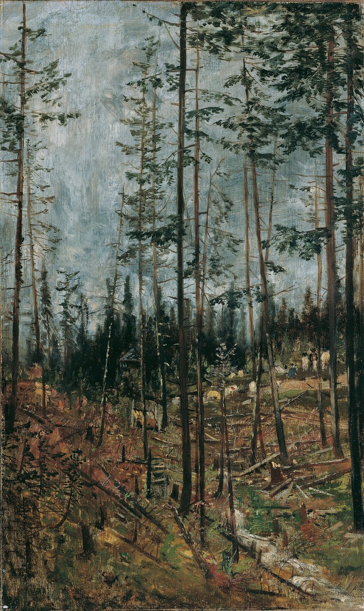 Waldschlag bei Gödöllö autorstwa Theodor von Hormann
