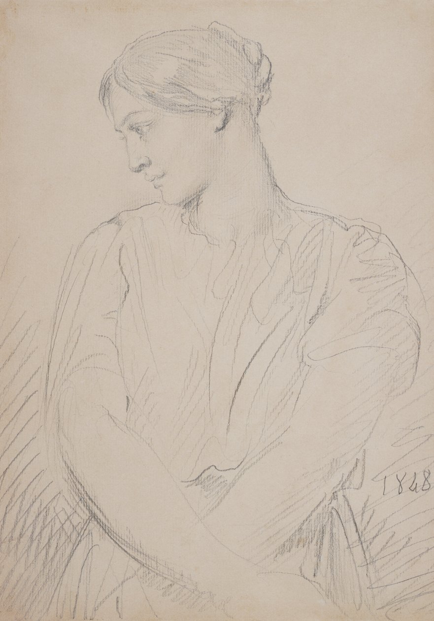 Alice Ozy, 1848 (grafit na papierze) autorstwa Théodore Chassériau