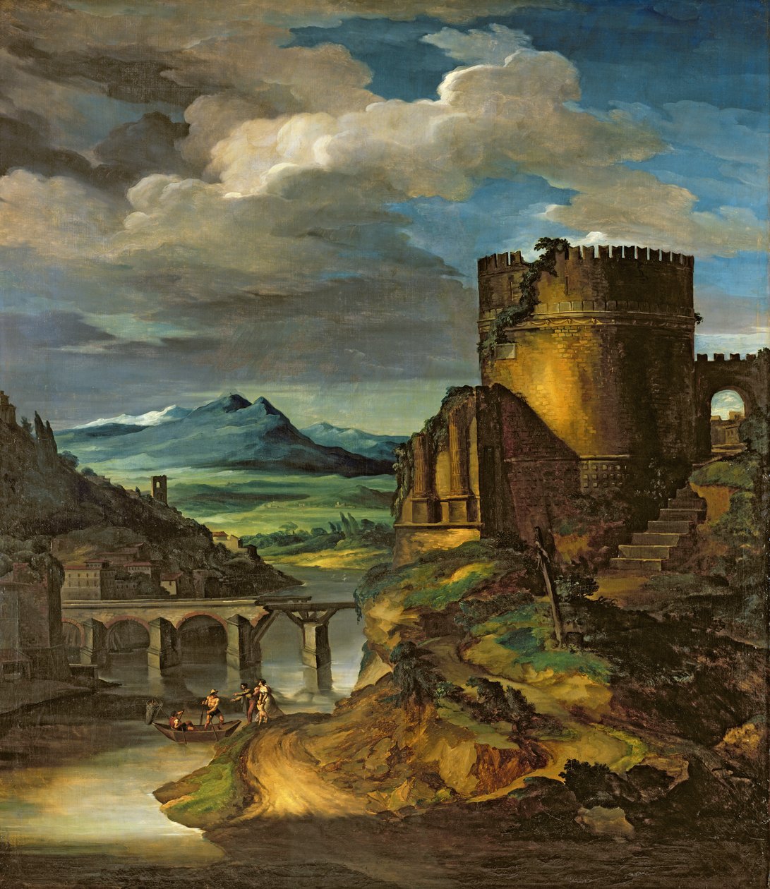 Pejzaż włoski czyli Pejzaż z grobowcem autorstwa Theodore Gericault