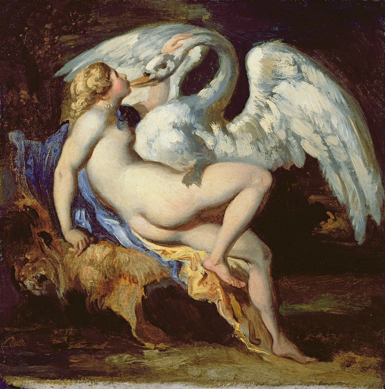 Leda i łabędź autorstwa Theodore Gericault