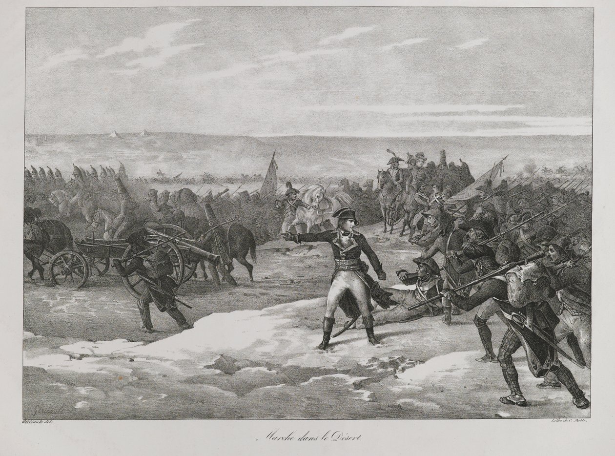 Marzec na pustyni, 1823 autorstwa Theodore Gericault
