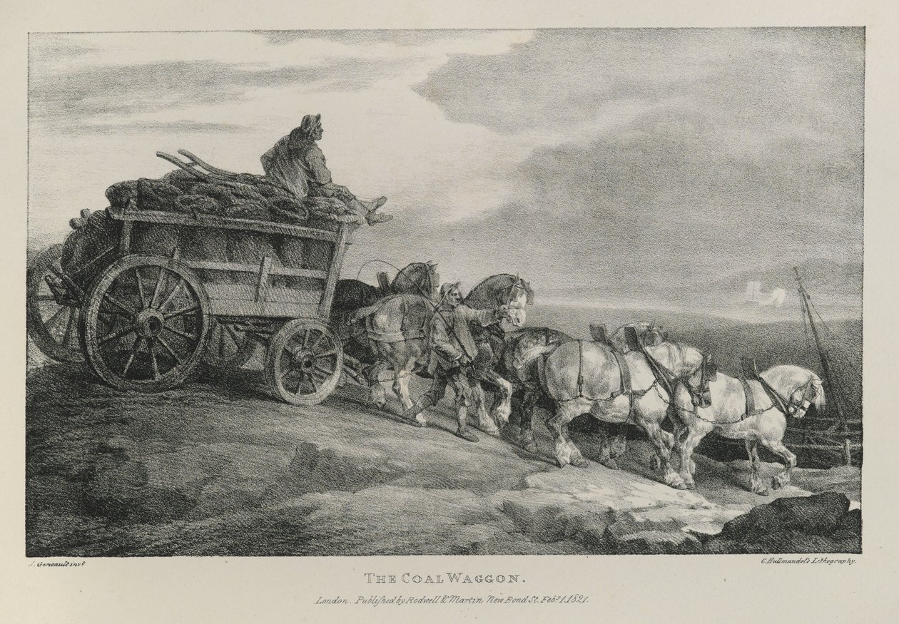 Wóz Węglowy, 1821 autorstwa Theodore Gericault