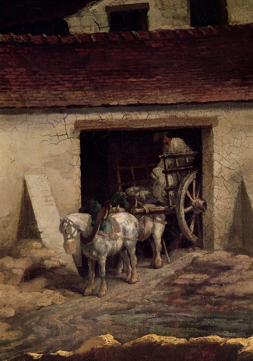 Piec w zakładzie gipsowym (detal) autorstwa Theodore Gericault